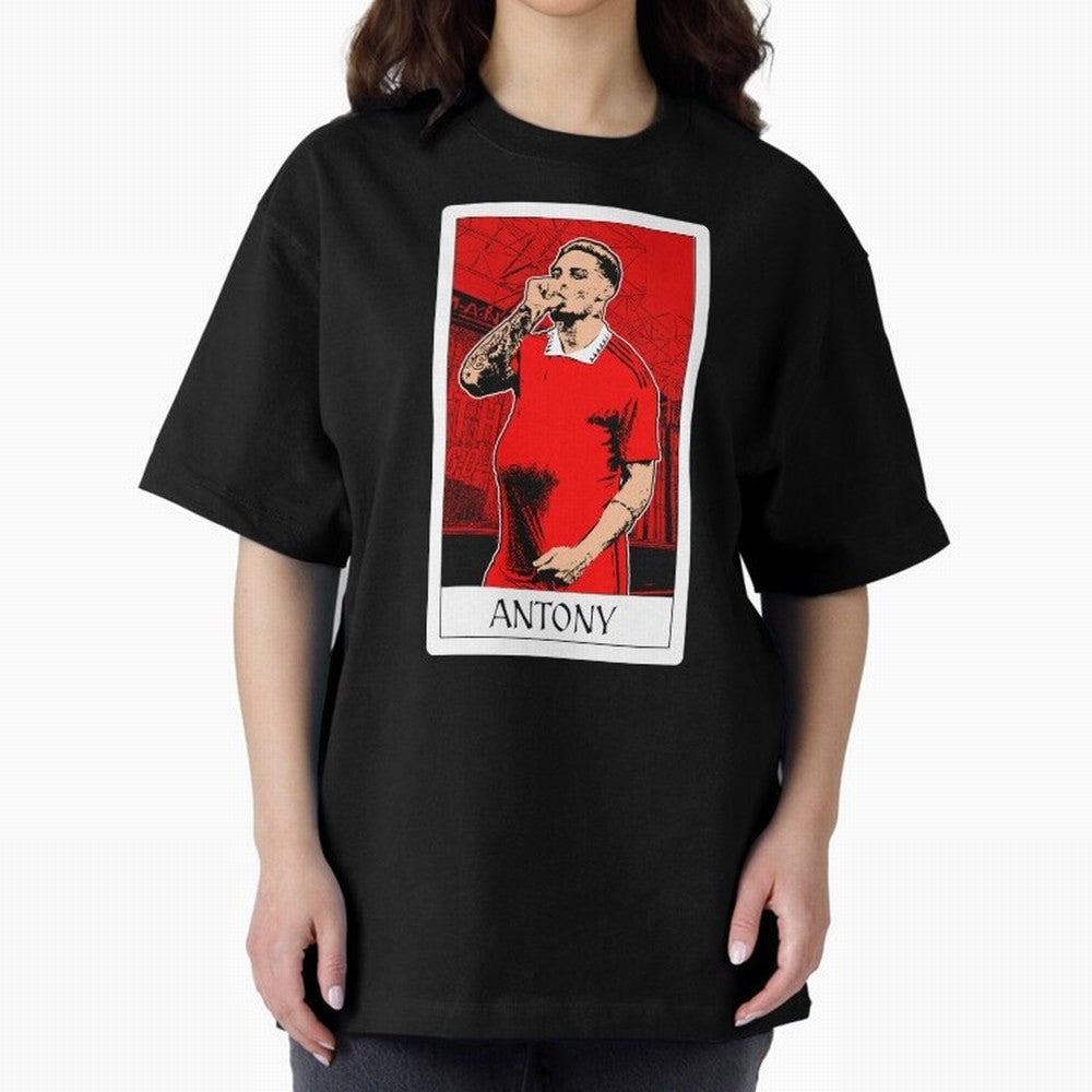 Antony Oversized T-Shirt Follow the Final Road of FIFA World Cup 2026 Group Stage for Fans of Cristiano Ronaldo and Argentina and Brazil, Bringing Tournament Hype, Historic Matchups, Family Viewing Parties and Global Sports Pride; Great for