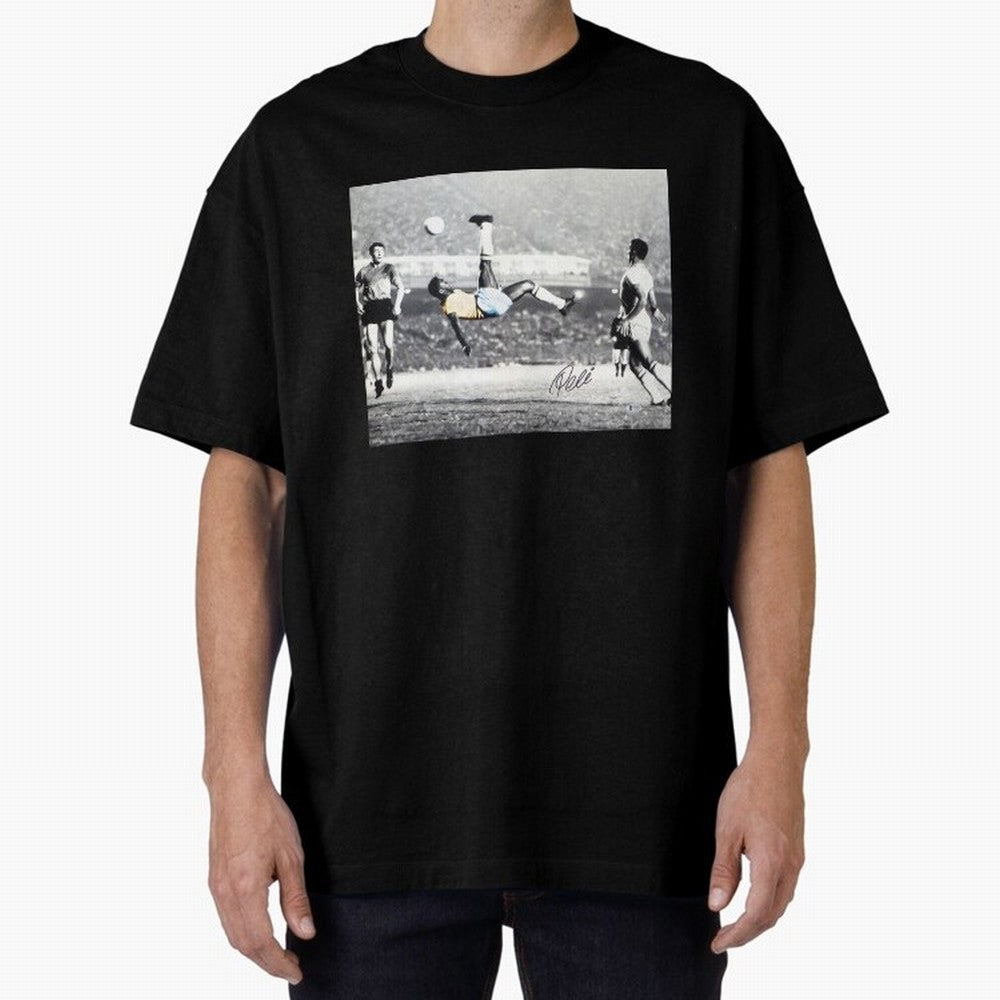 Classic Pele Bicycle Kick Legend1 Oversized T-Shirt Upgrade Match Day Hype around FIFA World Cup 2026 Group Stage, Mbappe, Argentina, France and Brazil, Supporter Pride, Iconic Celebrations, Legendary Names and Global Match Day Energy; Ideal for