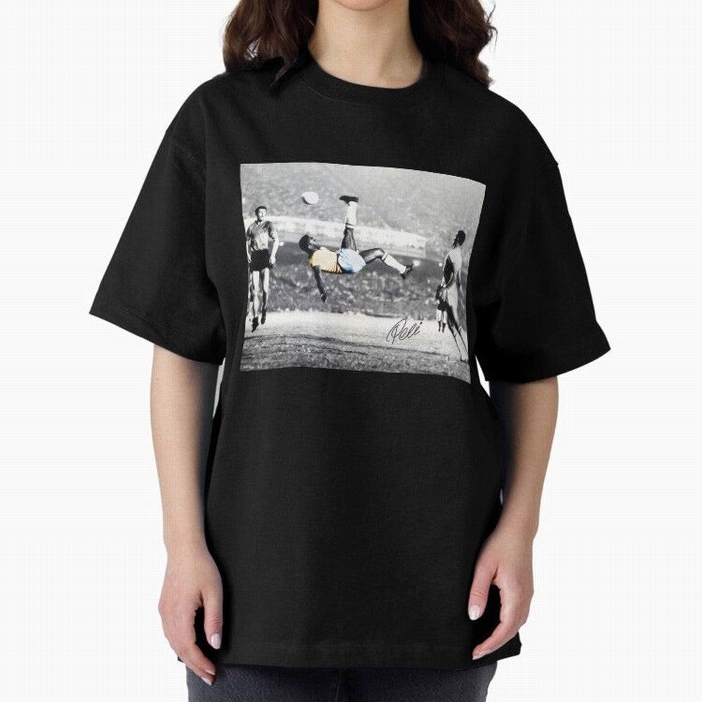 Classic Pele Bicycle Kick Legend1 Oversized T-Shirt Upgrade Match Day Hype around FIFA World Cup 2026 Group Stage, Mbappe, Argentina, France and Brazil, Supporter Pride, Iconic Celebrations, Legendary Names and Global Match Day Energy; Ideal for
