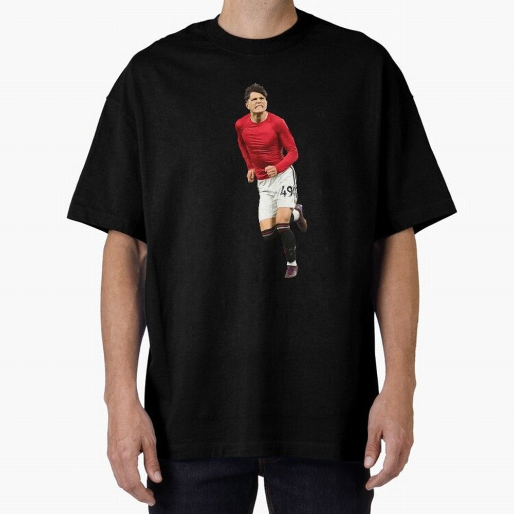 Alejandro Garnacho celebration Oversized T-Shirt Build FIFA World Cup 2026 Group Stage for Fans of Messi and England and Germany, Bringing Football Festival Excitement, Trophy Ambitions, Country Rivalries and Star Player Buzz; Great for Supporters