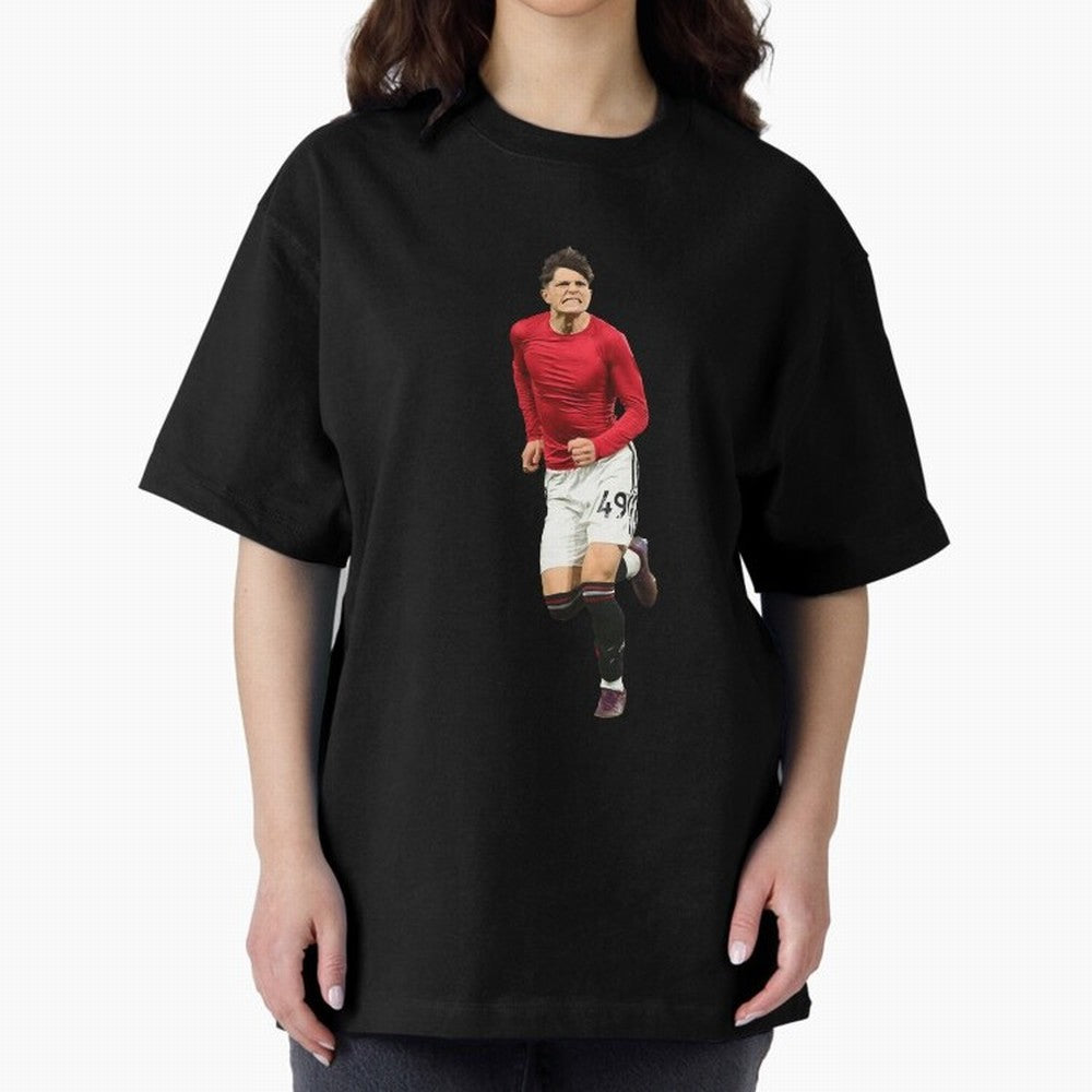 Alejandro Garnacho celebration Oversized T-Shirt Build FIFA World Cup 2026 Group Stage for Fans of Messi and England and Germany, Bringing Football Festival Excitement, Trophy Ambitions, Country Rivalries and Star Player Buzz; Great for Supporters