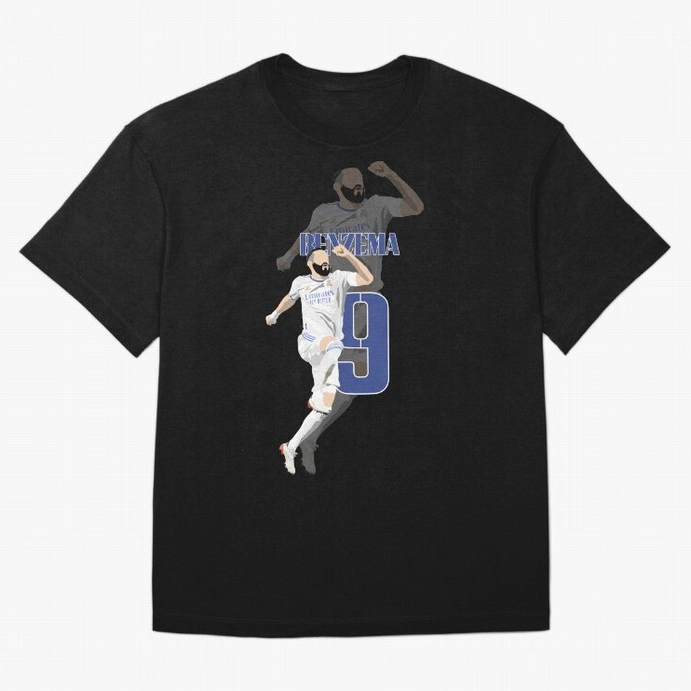 Karim Benzema 9 Oversized T-Shirt Fuel Your Fan Pride for FIFA World Cup 2026 USA Canada Mexico Spirit, Highlighting Portugal, Spain and Germany, Messi, Neymar and Mbappe, Global Supporter Spirit, Legendary Goals, National Colors and Tournament