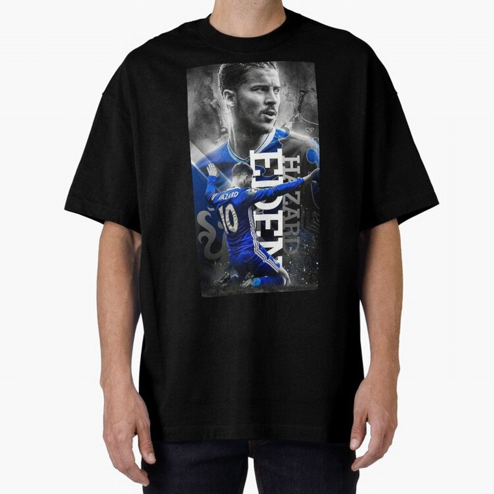 Eden Hazard Oversized T-Shirt Fuel Your Fan Pride for FIFA World Cup 2026 Made for CR7, England and Germany Energy, Sports Nostalgia, International Competition, Famous Players and Unforgettable Victories; Ideal for Fans Who Follow Messi, Cristiano