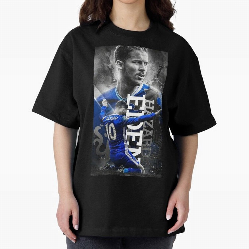 Eden Hazard Oversized T-Shirt Fuel Your Fan Pride for FIFA World Cup 2026 Made for CR7, England and Germany Energy, Sports Nostalgia, International Competition, Famous Players and Unforgettable Victories; Ideal for Fans Who Follow Messi, Cristiano