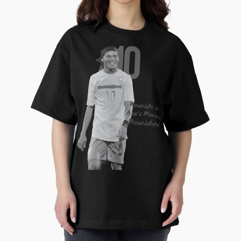 Ronaldo de Assis Moreira Ronaldinho Oversized T-Shirt Treasure FIFA World Cup 2026 USA Canada Mexico Spirit, Driven by Portugal, Spain and Germany, Messi and Cristiano Ronaldo, Goal Celebration Energy, Supporter Heritage, Football Icons and