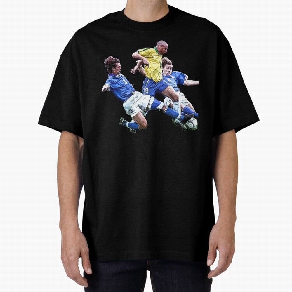 Ronaldo vs Maldini & Cannavaro Oversized T-Shirt Celebrate Unforgettable Nights in the FIFA World Cup 2026 Group Stage Journey through Mbappe and Neymar Highlights, Argentina, France and Brazil Pride, Classic Soccer Heritage, Championship Pressure,