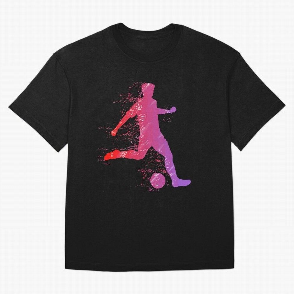 Soccer Player Shoot Oversized T-Shirt Celebrate FIFA World Cup 2026 Spirit, Connected to England, France and Netherlands, Neymar, Global Supporter Spirit, Legendary Goals, National Colors and Tournament Celebration; Great for Watch Parties, Sports