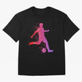 Soccer Player Shoot Oversized T-Shirt Celebrate FIFA World Cup 2026 Spirit, Connected to England, France and Netherlands, Neymar, Global Supporter Spirit, Legendary Goals, National Colors and Tournament Celebration; Great for Watch Parties, Sports