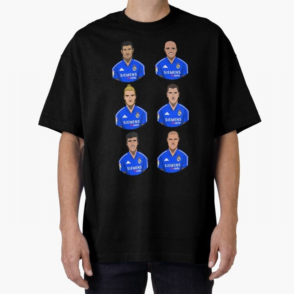 Los Galacticos Oversized T-Shirt Turn Up for Global Football Passion for FIFA World Cup 2026, Filled with Haaland, Portugal, Spain and Germany, Goal Celebration Energy, Supporter Heritage, Football Icons and Worldwide Tournament Joy; Perfect for