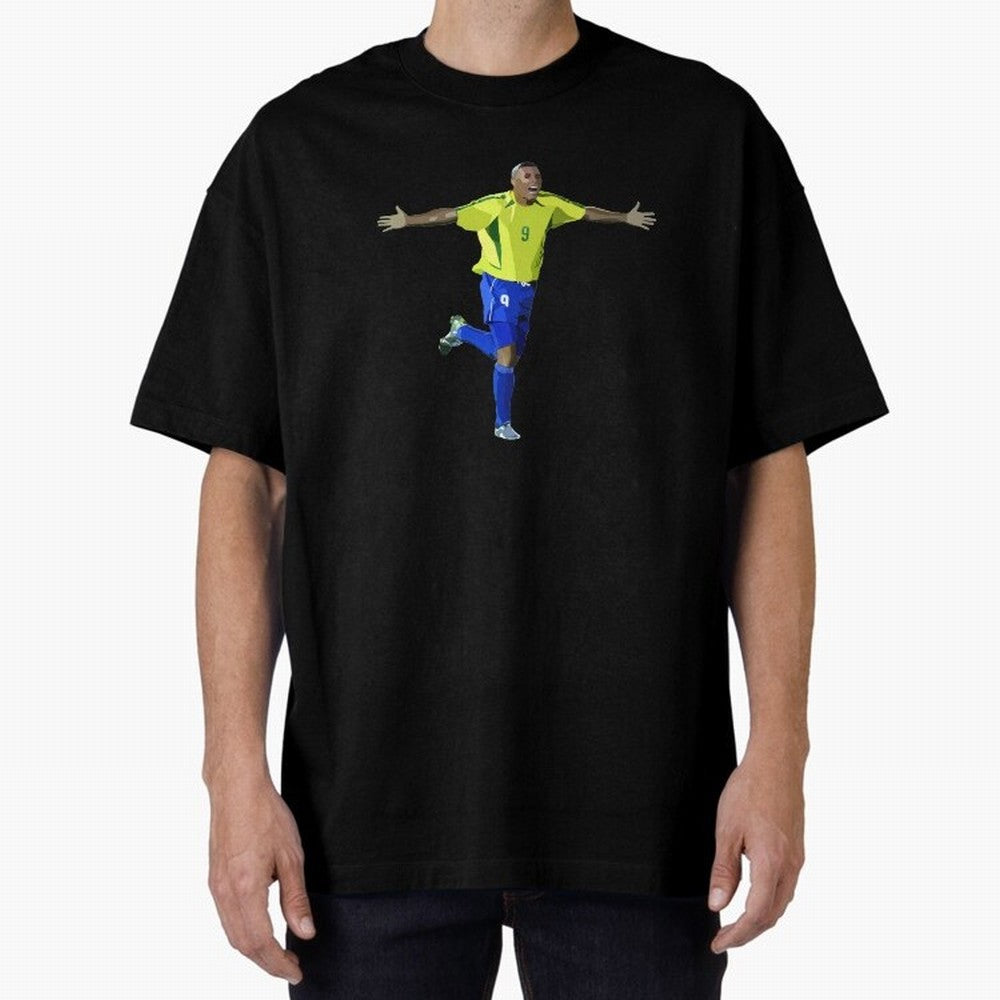 Brazilian Legend Ronaldo Oversized T-Shirt Show Match Day Excitement for FIFA World Cup 2026 Group Stage Spirit, Celebrating Spain, Mbappe, Soccer Culture, Superstar Moments, National Team Dreams and Competitive Fire; Great for Supporters Who Love