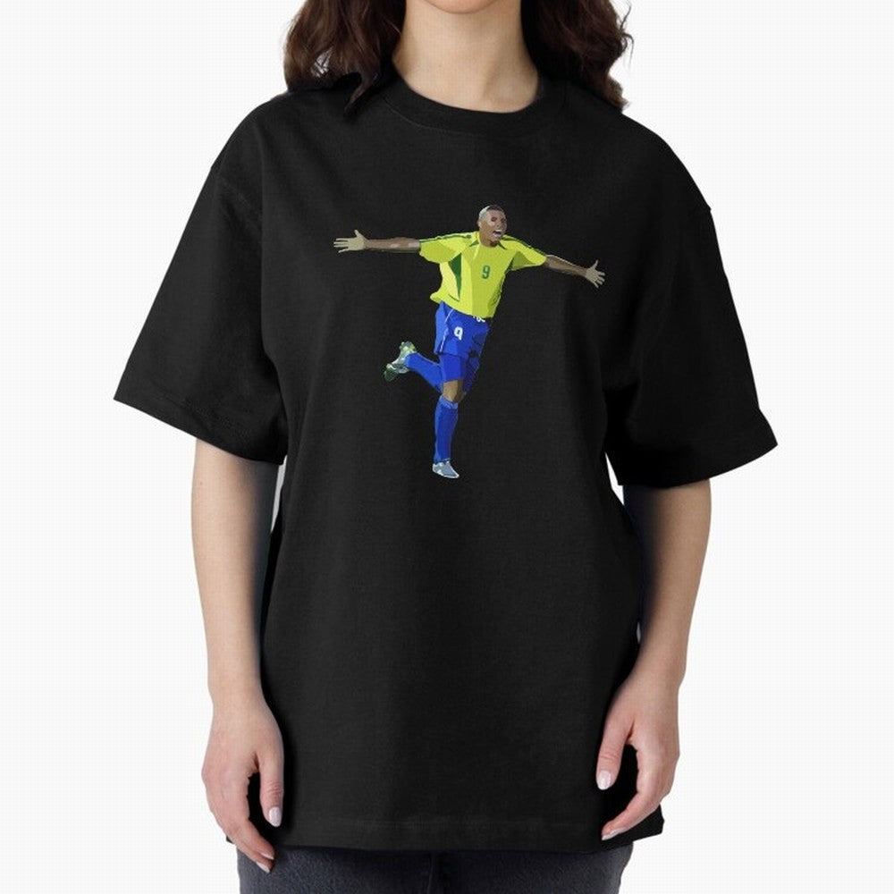 Brazilian Legend Ronaldo Oversized T-Shirt Show Match Day Excitement for FIFA World Cup 2026 Group Stage Spirit, Celebrating Spain, Mbappe, Soccer Culture, Superstar Moments, National Team Dreams and Competitive Fire; Great for Supporters Who Love