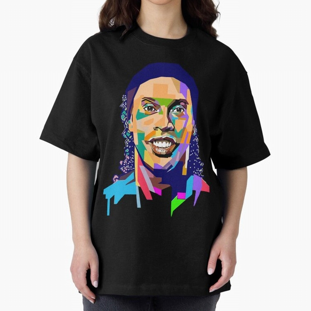 Ronaldinho Oversized T-Shirt Celebrate the Magic of FIFA World Cup 2026 Spirit, with England, France and Netherlands, Cristiano Ronaldo, Haaland and CR7, Stadium Memories, Football Loyalty, International Chants and Championship Tradition; Great for