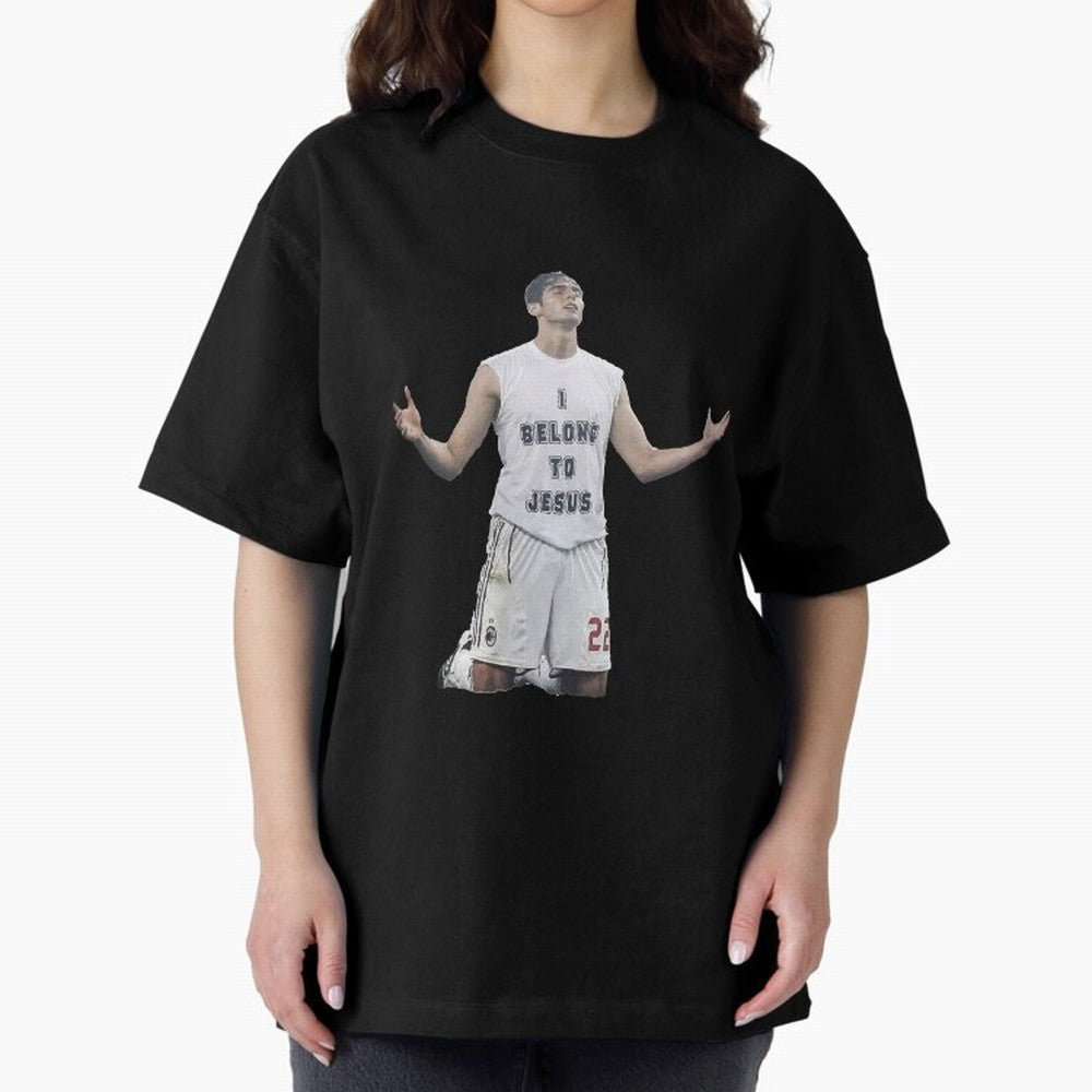 Ricardo Kaka wearing  I belong to Jesus  t-shirt sticker for football lovers Oversized T-Shirt Celebrate FIFA World Cup 2026 USA Canada Mexico Connected to Haaland and Mbappe, Brazil, Portugal and Argentina Energy, Fan Favorite Moments, National