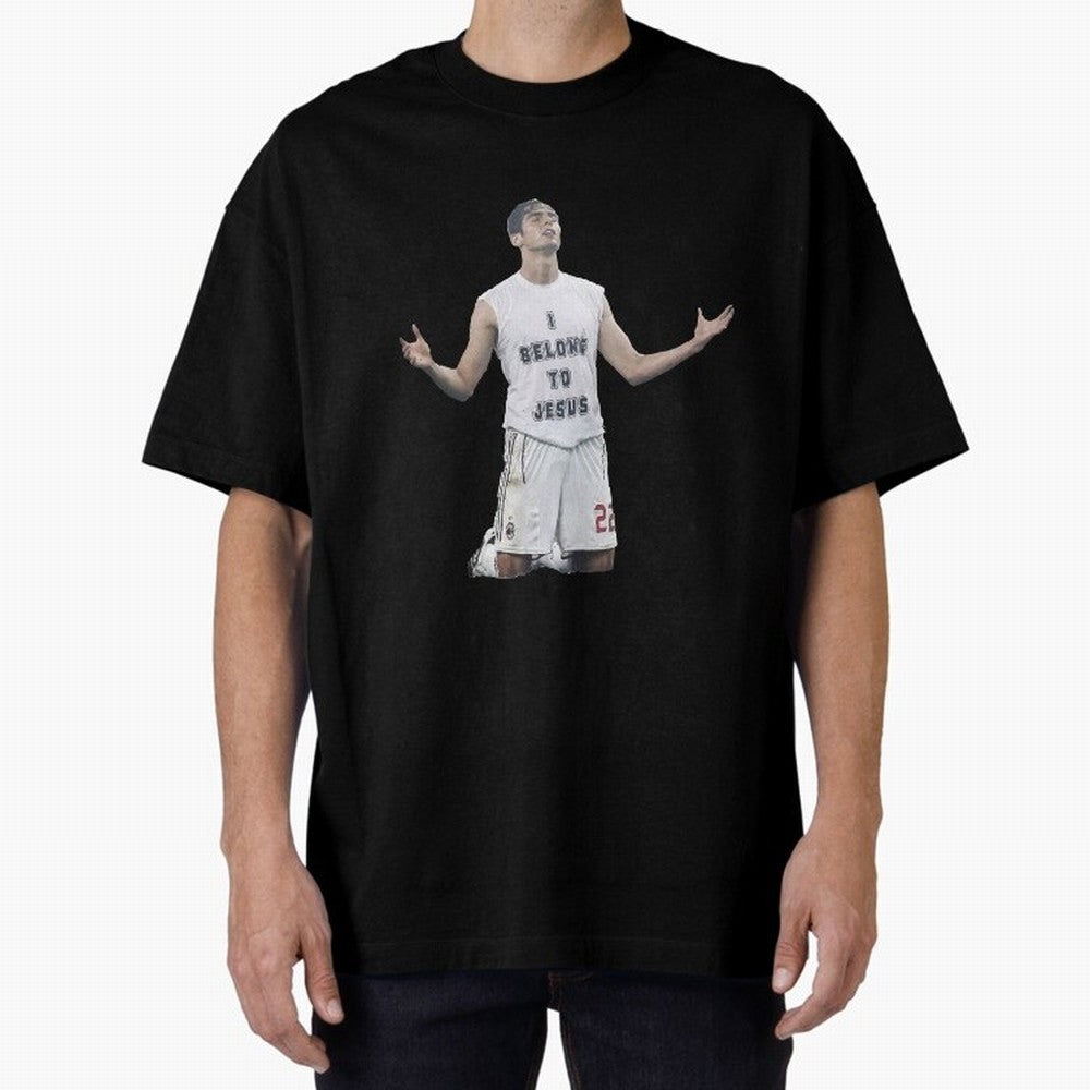 Ricardo Kaka wearing  I belong to Jesus  t-shirt sticker for football lovers Oversized T-Shirt Celebrate FIFA World Cup 2026 USA Canada Mexico Connected to Haaland and Mbappe, Brazil, Portugal and Argentina Energy, Fan Favorite Moments, National