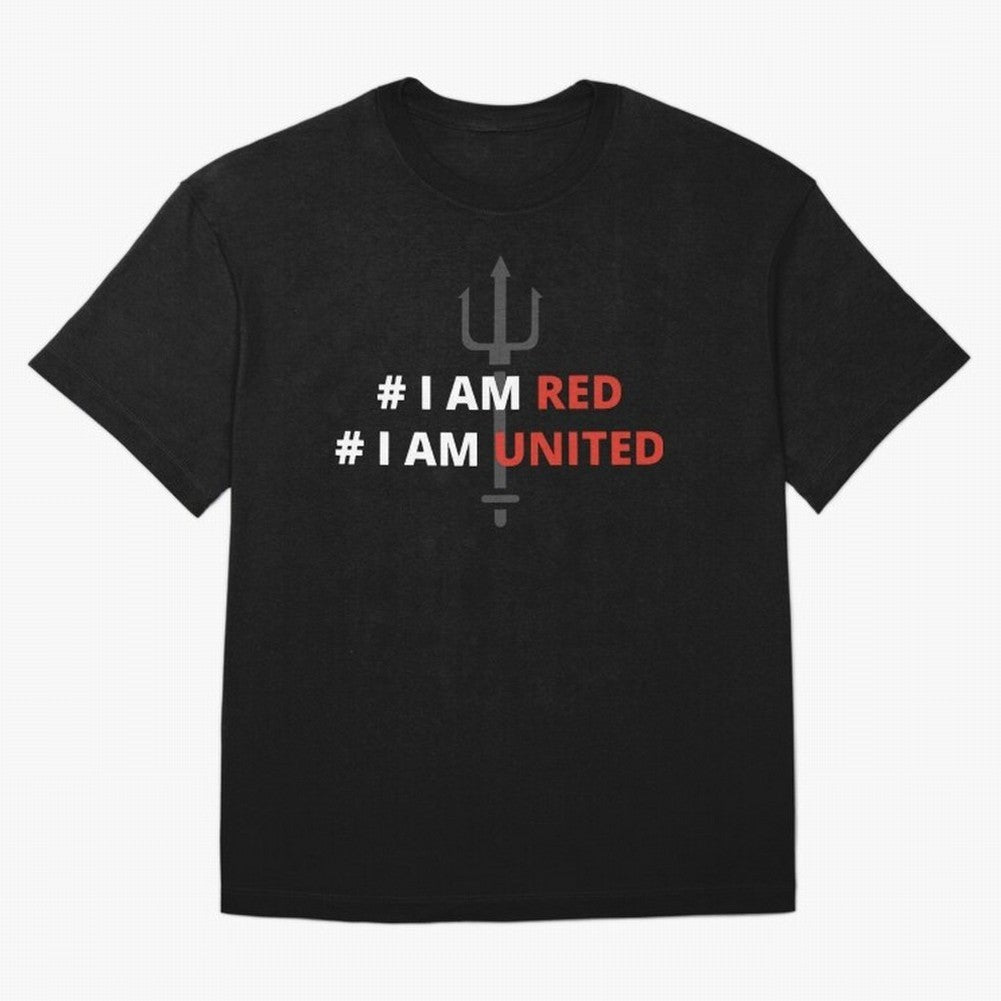I am red, I am United Oversized T-Shirt Represent the Passion of Match Day Hype around FIFA World Cup 2026 USA Canada Mexico, Messi and Cristiano Ronaldo, England and Germany, Stadium Chants, National Pride, Trophy Dreams and Unforgettable Football