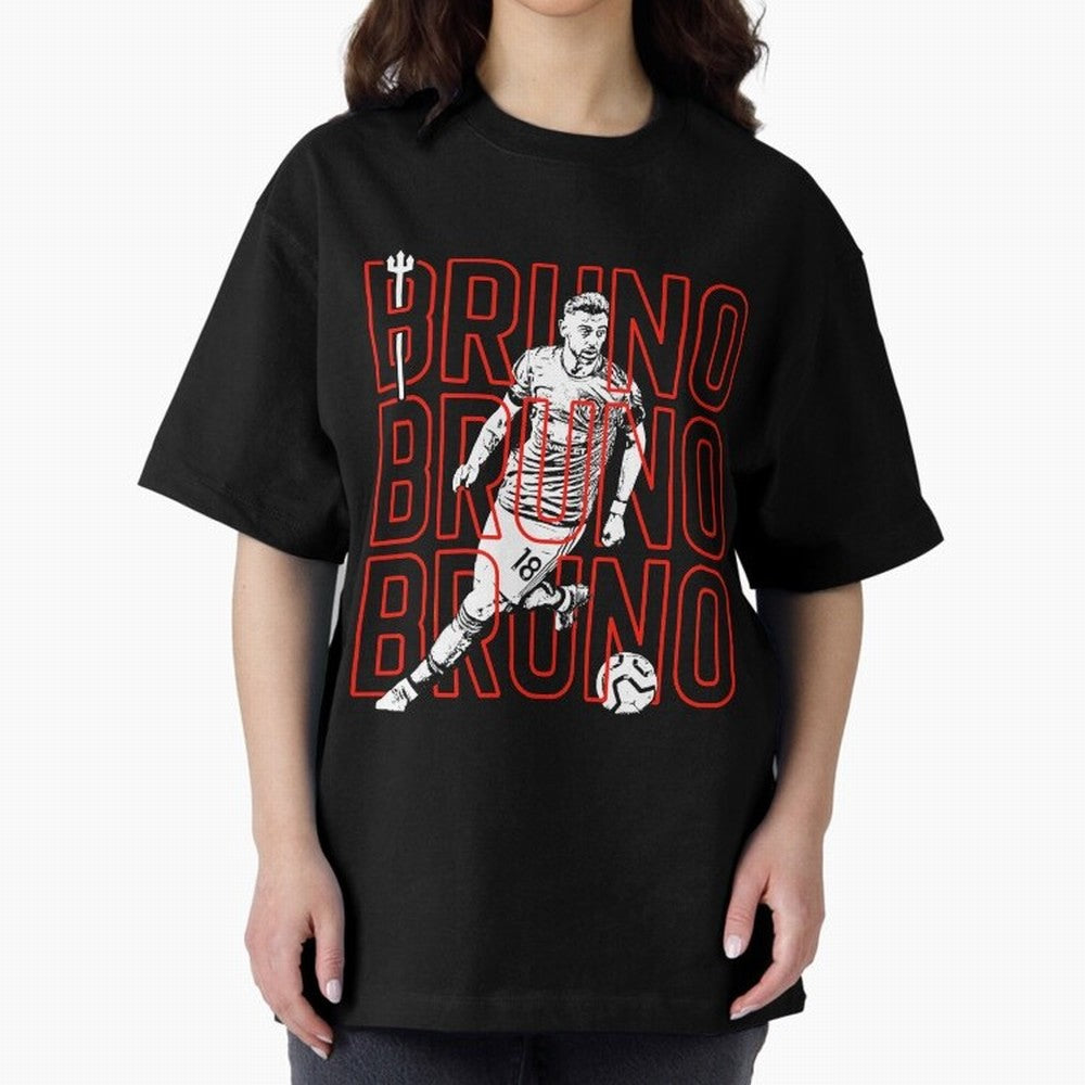 Bruno Fernandes - Manchester United Oversized T-Shirt Share FIFA World Cup 2026 Group Stage Built around Haaland, Portugal Energy, Football Festival Excitement, Trophy Ambitions, Country Rivalries and Star Player Buzz; Perfect for People Who Love