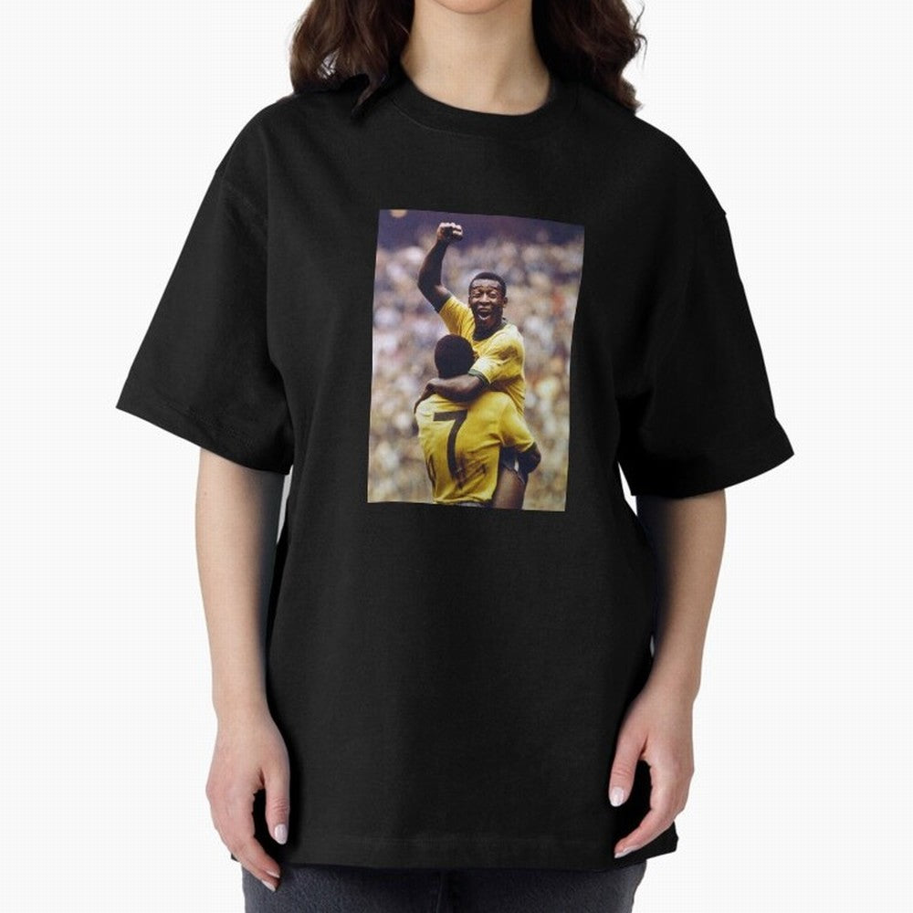 Pel¨¦'s Brilliance: Vintage 1970 World Cup Hero Print Oversized T-Shirt Bring Retro Soccer Energy to FIFA World Cup 2026 USA Canada Mexico Inspired by Messi and Cristiano Ronaldo, Brazil Energy, Football Passion, Legendary Performances, Festival
