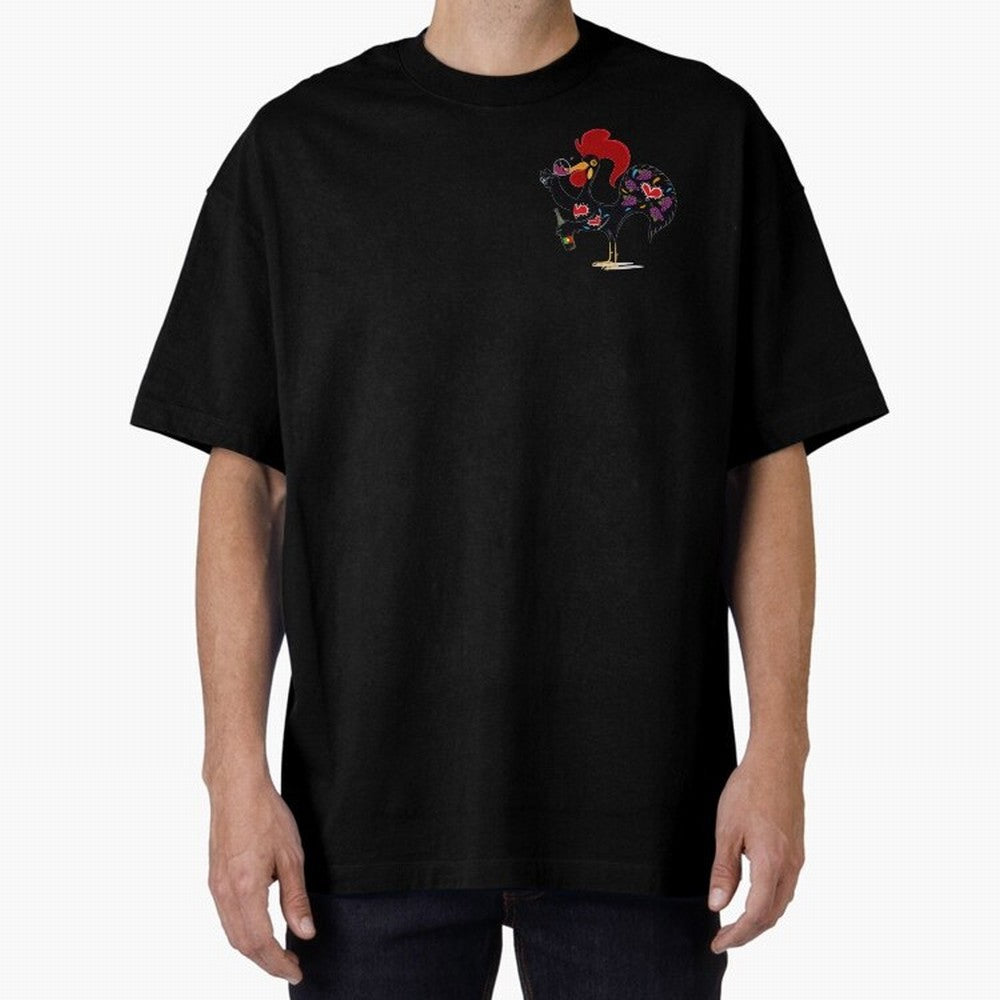 Portuguese Rooster Drinking Wine Oversized T-Shirt Carry FIFA World Cup 2026 Group Stage Spirit, Highlighting Portugal, Cristiano Ronaldo, Haaland and CR7, Tournament Hype, Historic Matchups, Family Viewing Parties and Global Sports Pride; Great