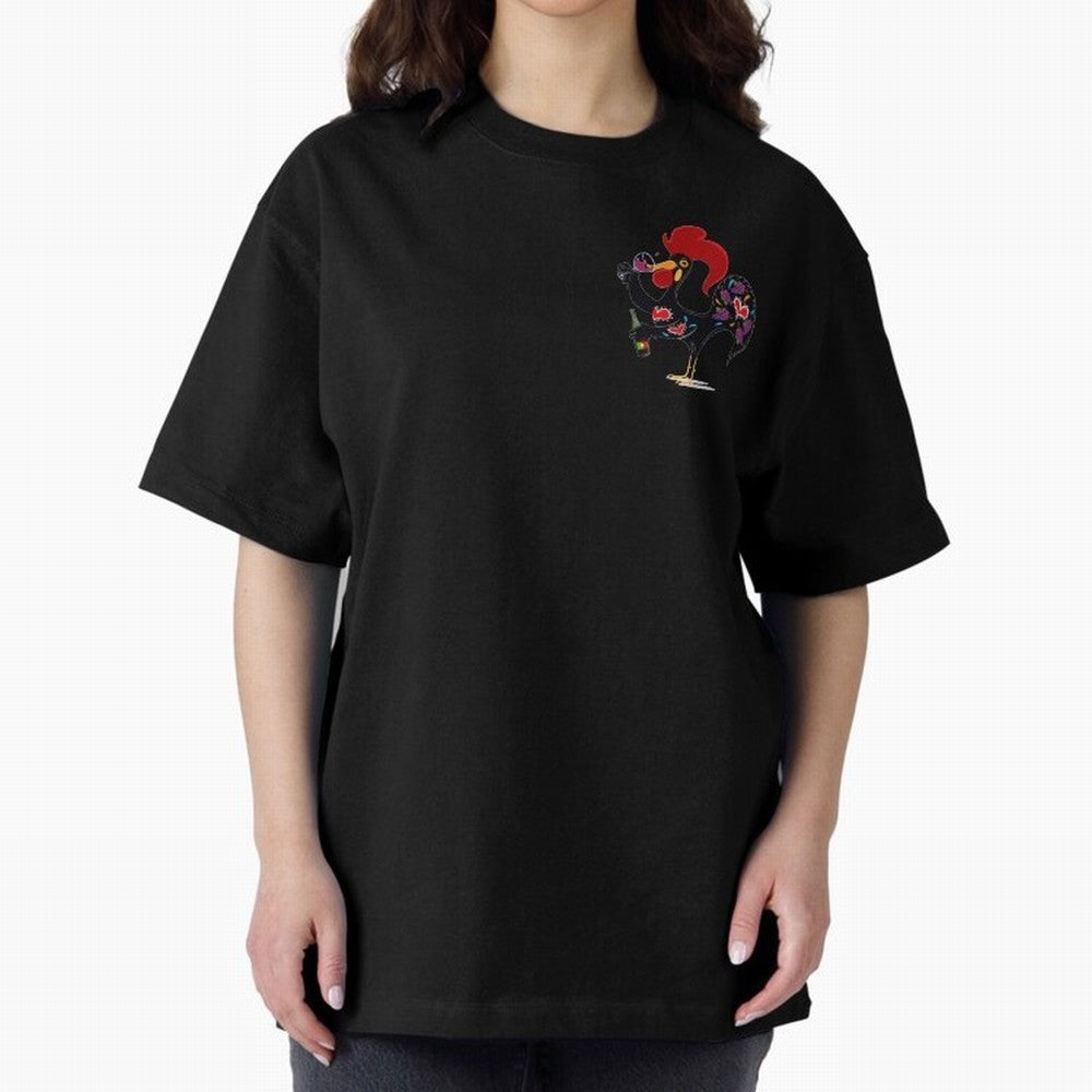 Portuguese Rooster Drinking Wine Oversized T-Shirt Carry FIFA World Cup 2026 Group Stage Spirit, Highlighting Portugal, Cristiano Ronaldo, Haaland and CR7, Tournament Hype, Historic Matchups, Family Viewing Parties and Global Sports Pride; Great