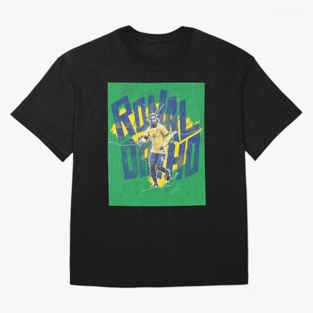 Wallpaper Ronaldinho Art Oversized T-Shirt Celebrate Football Heritage in FIFA World Cup 2026 USA Canada Mexico Highlighting Neymar, Spain Energy, Classic Soccer Heritage, Championship Pressure, Fan Loyalty and International Pride; Perfect for