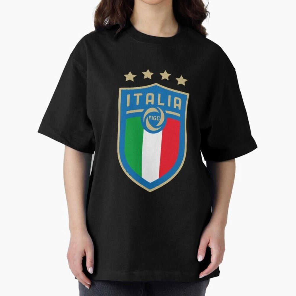 Italy Emblem Oversized T-Shirt Make Every Match About FIFA World Cup 2026 USA Canada Mexico for Fans of Messi, Neymar and Mbappe and Spain, Bringing Football History, Final Match Energy, Crowd Noise and Once in a Lifetime Moments; Perfect for