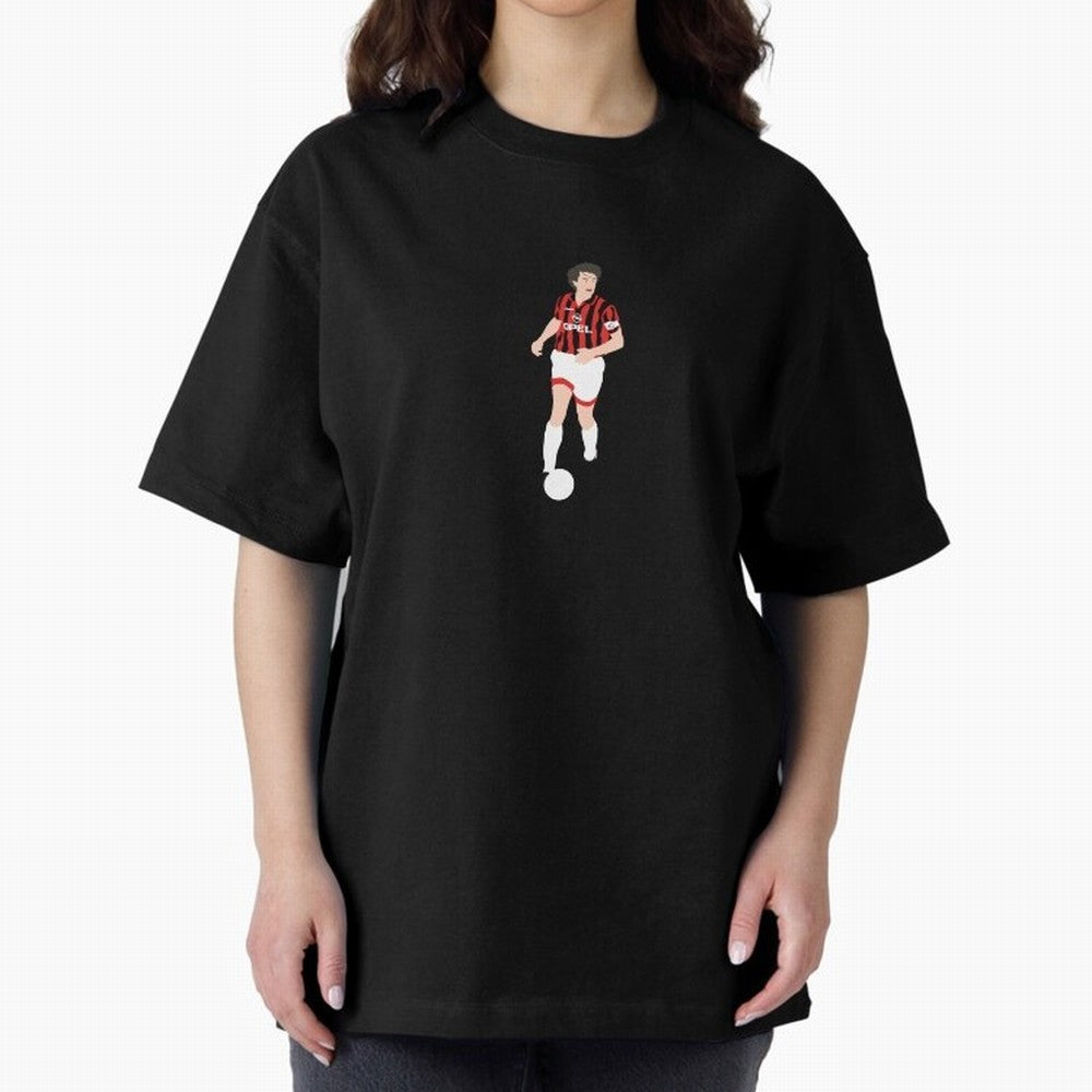 Paolo Maldini AC Milan legend Oversized T-Shirt Celebrate Rivalries and Pride in FIFA World Cup 2026 Group Stage for Fans of Haaland and Mbappe and Spain and Netherlands, Bringing Goal Celebration Energy, Supporter Heritage, Football Icons and