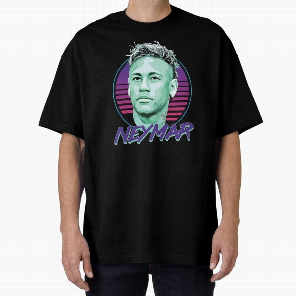 Neymar JR Oversized T-Shirt Show Your Love for FIFA World Cup 2026 Group Stage for Fans of CR7 and Argentina, France and Brazil, Bringing Classic Soccer Heritage, Championship Pressure, Fan Loyalty and International Pride; Ideal for Fans Who Follow