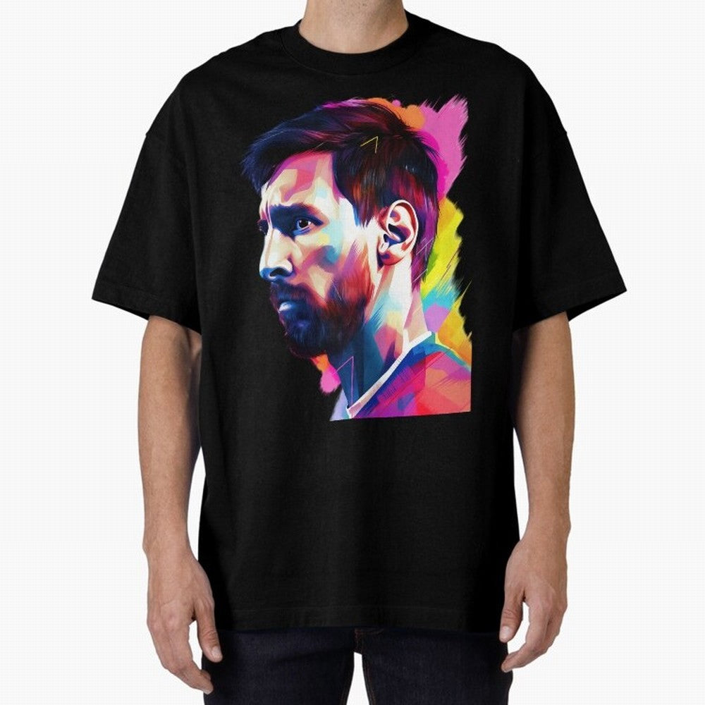 GOAT Messi - illustration Oversized T-Shirt Celebrate the Biggest Stage of the FIFA World Cup 2026 Journey through Messi, Neymar and Mbappe Highlights, France Pride, Game Day Rituals, Football Legends, Country Pride and the Road to the Final; Great