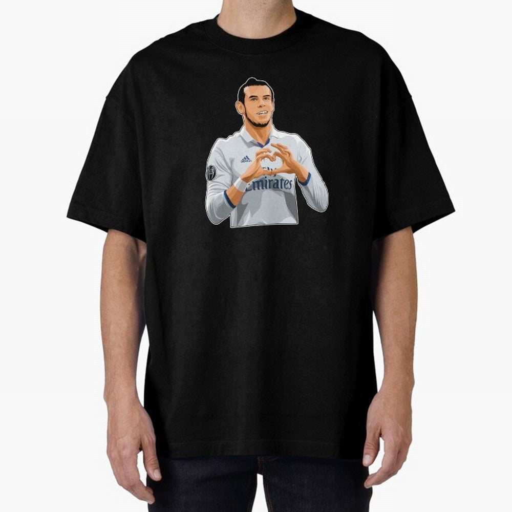 Gareth Bale Love Sign Celebration Oversized T-Shirt Celebrate Global Passion for FIFA World Cup 2026 Group Stage Spirit, Filled with Argentina, France and Brazil, Cristiano Ronaldo, Stadium Memories, Football Loyalty, International Chants and