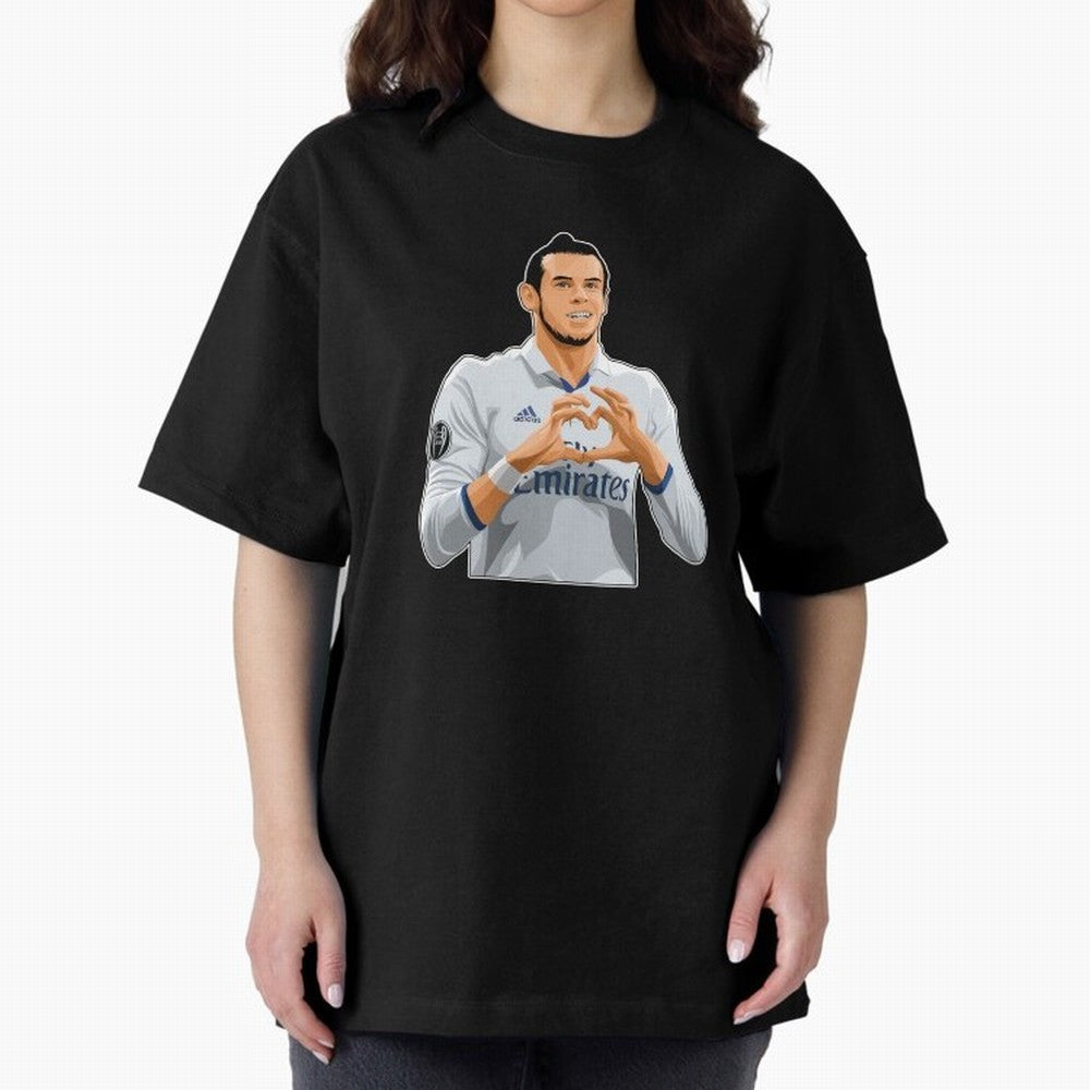 Gareth Bale Love Sign Celebration Oversized T-Shirt Celebrate Global Passion for FIFA World Cup 2026 Group Stage Spirit, Filled with Argentina, France and Brazil, Cristiano Ronaldo, Stadium Memories, Football Loyalty, International Chants and