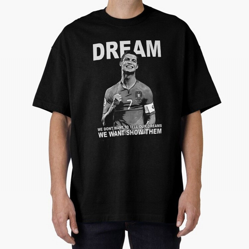 christiano ronaldo Oversized T-Shirt Turn Up for FIFA World Cup 2026 USA Canada Mexico Driven by Messi and Cristiano Ronaldo, Portugal, Spain and Germany Energy, Championship Spirit, Famous Goals, Roaring Crowds and International Football Unity;
