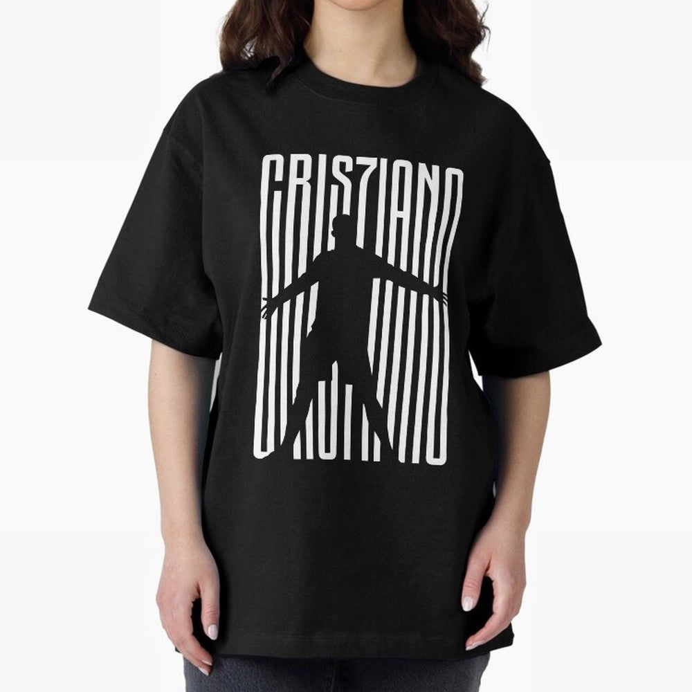 Christiano Ronaldo Icon black Jersey 2023 Oversized T-Shirt Stand with the FIFA World Cup 2026 USA Canada Mexico Journey through Neymar Highlights, Portugal Pride, Stadium Memories, Football Loyalty, International Chants and Championship Tradition;