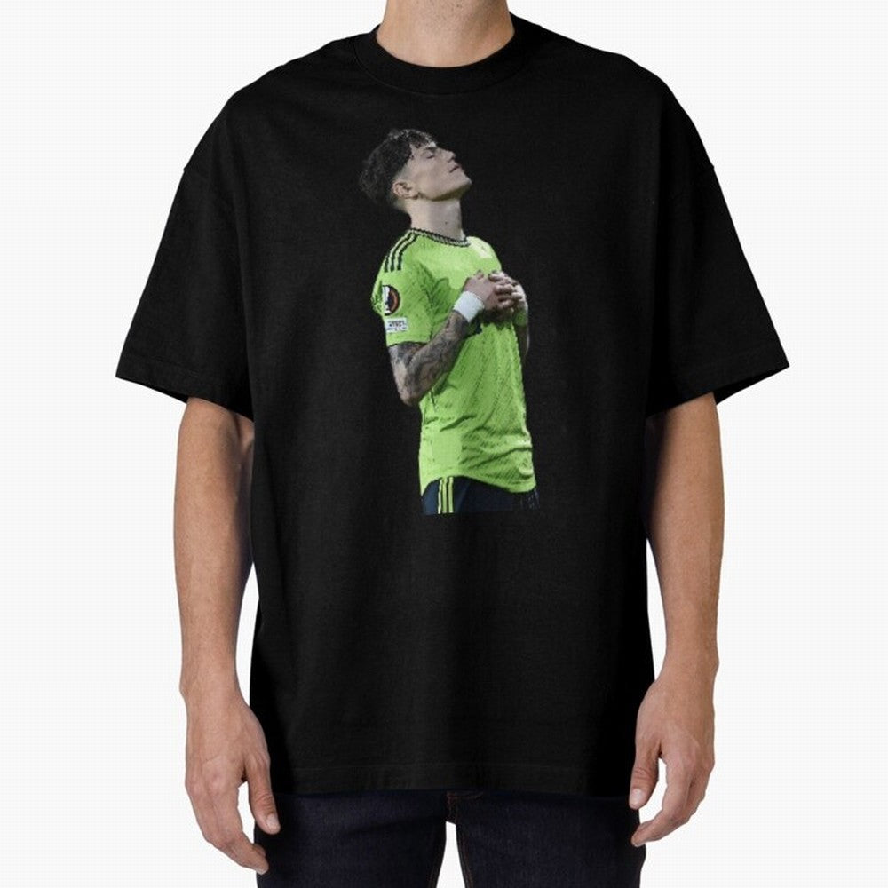 Garnacho Inner Peace Celebration Oversized T-Shirt Bring International Match Energy to Match Day Hype around FIFA World Cup 2026, Messi, CR7 and Mbappe, Portugal, Spain and Germany, Classic Soccer Heritage, Championship Pressure, Fan Loyalty and