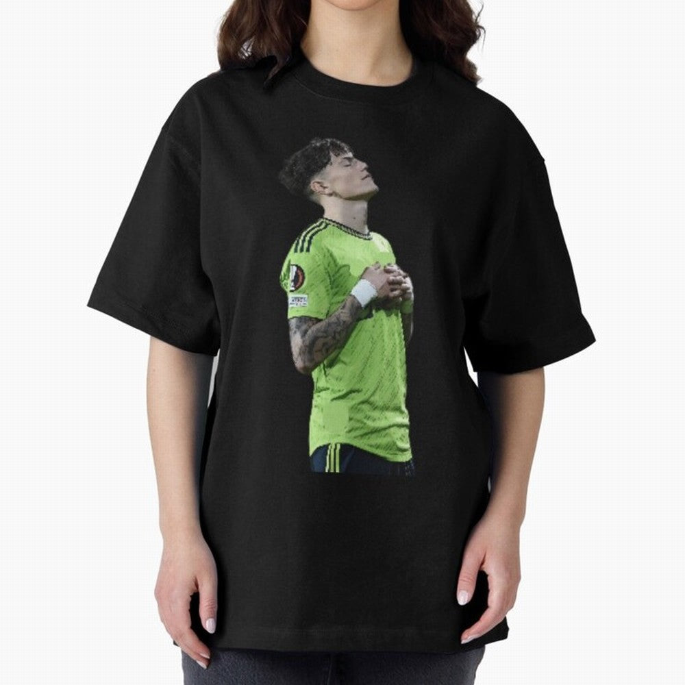 Garnacho Inner Peace Celebration Oversized T-Shirt Bring International Match Energy to Match Day Hype around FIFA World Cup 2026, Messi, CR7 and Mbappe, Portugal, Spain and Germany, Classic Soccer Heritage, Championship Pressure, Fan Loyalty and