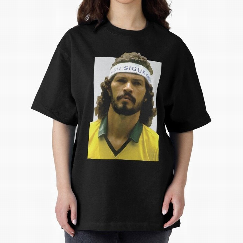 Scrates Football legend Oversized T-Shirt Feel International Energy from FIFA World Cup 2026 USA Canada Mexico for Fans of Cristiano Ronaldo, Haaland and CR7 and Netherlands, Bringing Championship Spirit, Famous Goals, Roaring Crowds and