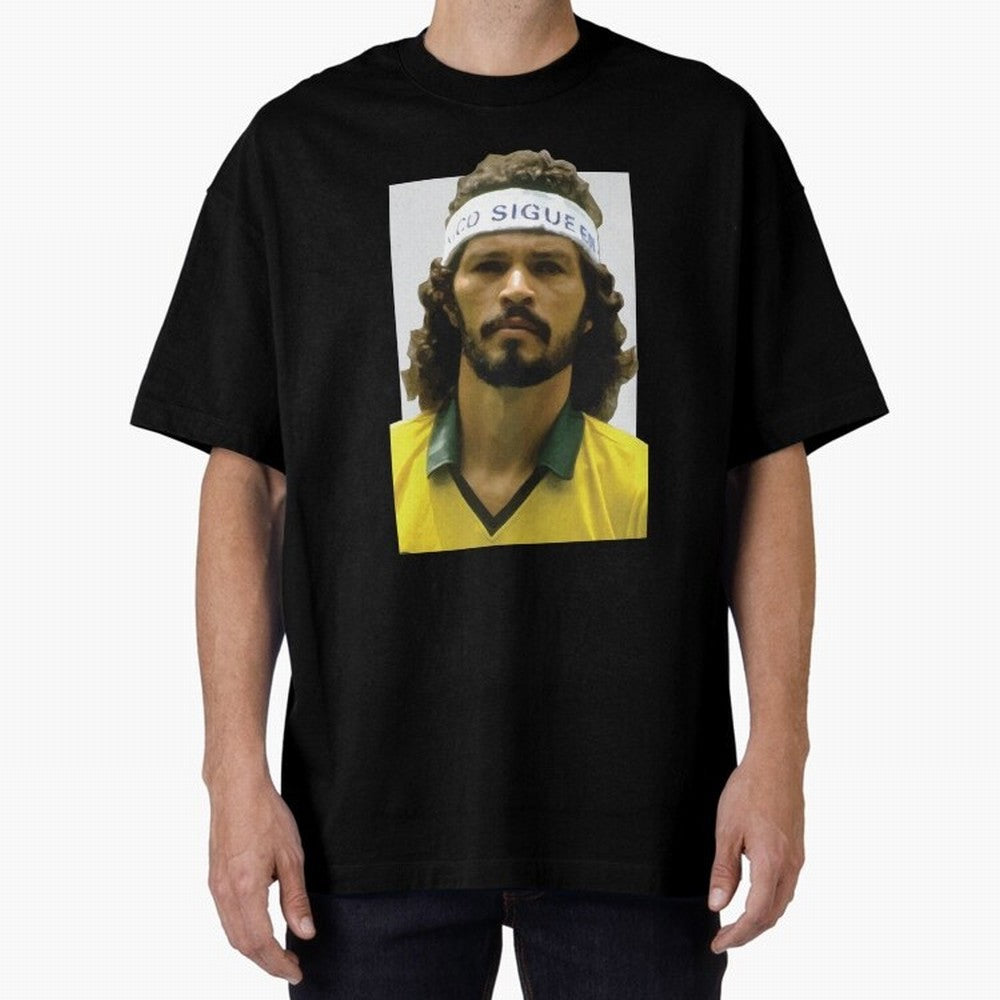 Scrates Football legend Oversized T-Shirt Feel International Energy from FIFA World Cup 2026 USA Canada Mexico for Fans of Cristiano Ronaldo, Haaland and CR7 and Netherlands, Bringing Championship Spirit, Famous Goals, Roaring Crowds and