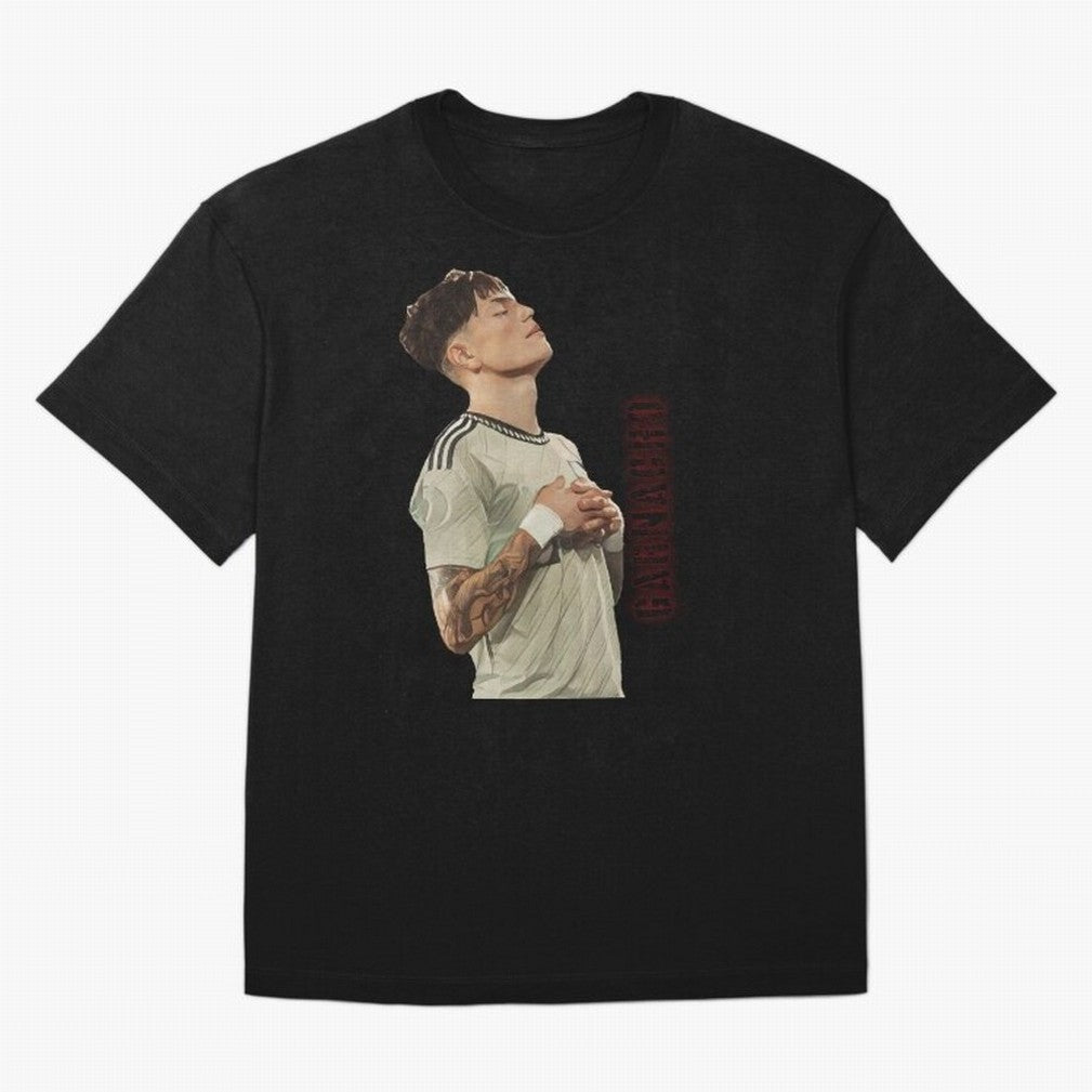 Alejandro Garnacho Oversized T-Shirt Make Your Look Match the FIFA World Cup 2026 USA Canada Mexico Journey through Messi and Cristiano Ronaldo Highlights, England and Germany Pride, Championship Spirit, Famous Goals, Roaring Crowds and
