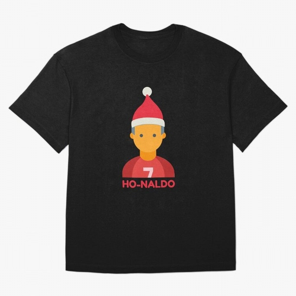 HO-NALDO - Funny Ronaldo Christmas Oversized T-Shirt Carry FIFA World Cup 2026 Group Stage for Fans of Mbappe and Neymar and Argentina and Brazil, Bringing Worldwide Fan Energy, Dramatic Goals, Stadium Lights and Championship Celebrations; Perfect