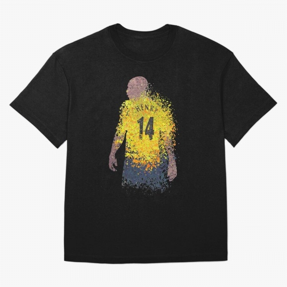 Thierry Henry Arsenal Illustration Oversized T-Shirt Remember FIFA World Cup 2026 Group Stage for Fans of CR7 and Messi and Brazil, Bringing Stadium Memories, Football Loyalty, International Chants and Championship Tradition; Perfect for Fans,