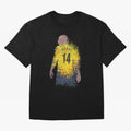 Thierry Henry Arsenal Illustration Oversized T-Shirt Remember FIFA World Cup 2026 Group Stage for Fans of CR7 and Messi and Brazil, Bringing Stadium Memories, Football Loyalty, International Chants and Championship Tradition; Perfect for Fans,