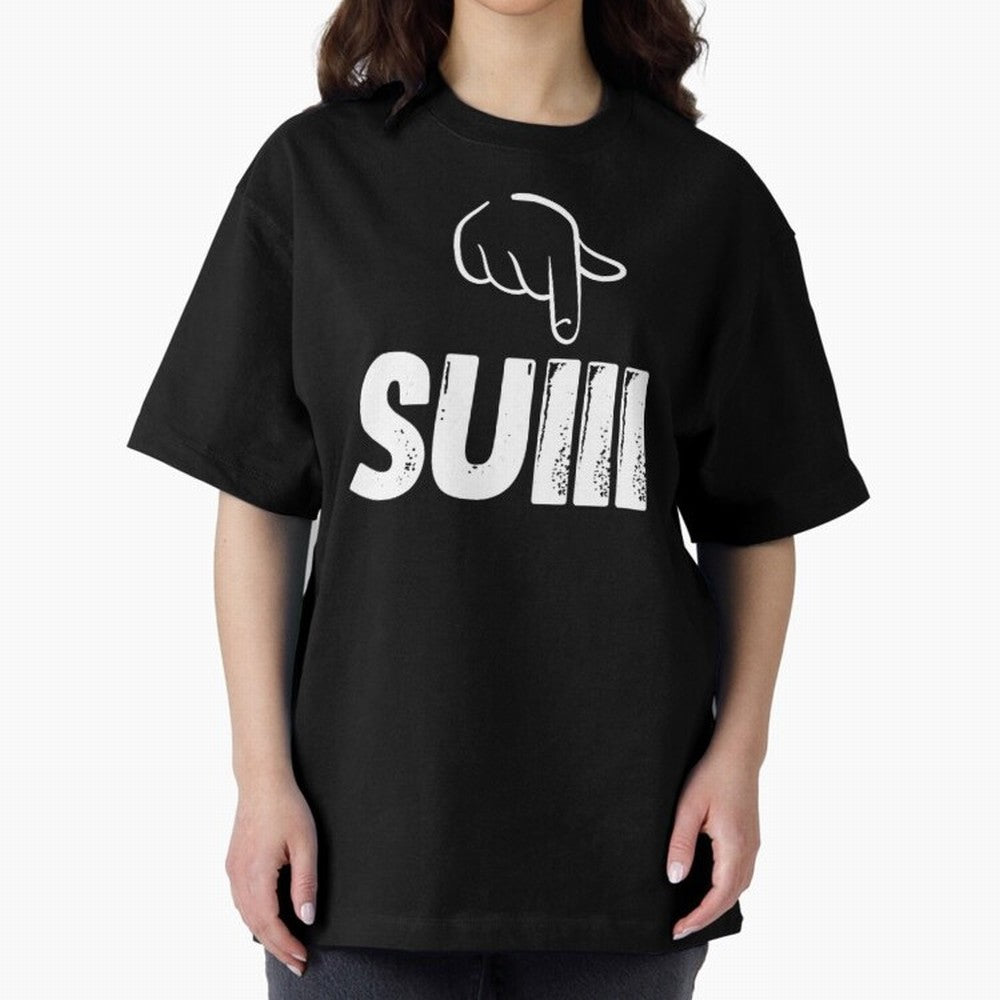 say suiiiii Oversized T-Shirt Capture Match Day Hype around FIFA World Cup 2026 USA Canada Mexico, Messi and Cristiano Ronaldo, Germany, Sports Nostalgia, International Competition, Famous Players and Unforgettable Victories; Made for Collectors