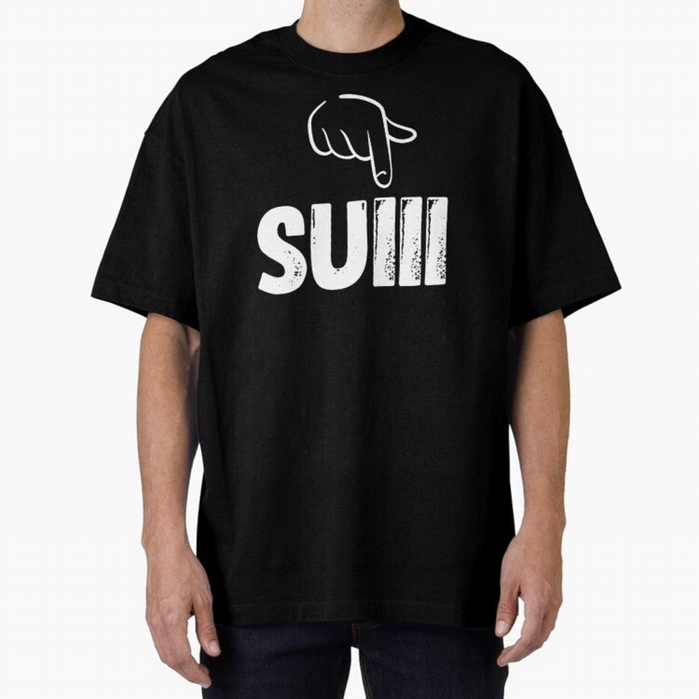 say suiiiii Oversized T-Shirt Capture Match Day Hype around FIFA World Cup 2026 USA Canada Mexico, Messi and Cristiano Ronaldo, Germany, Sports Nostalgia, International Competition, Famous Players and Unforgettable Victories; Made for Collectors