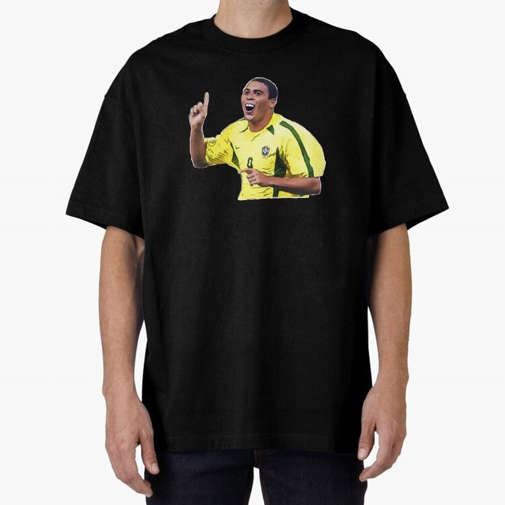 Ronaldo R9 - Brazil Oversized T-Shirt Celebrate Global Passion for FIFA World Cup 2026 USA Canada Mexico for Fans of CR7 and Messi and Spain and Netherlands, Bringing Football History, Final Match Energy, Crowd Noise and Once in a Lifetime Moments;