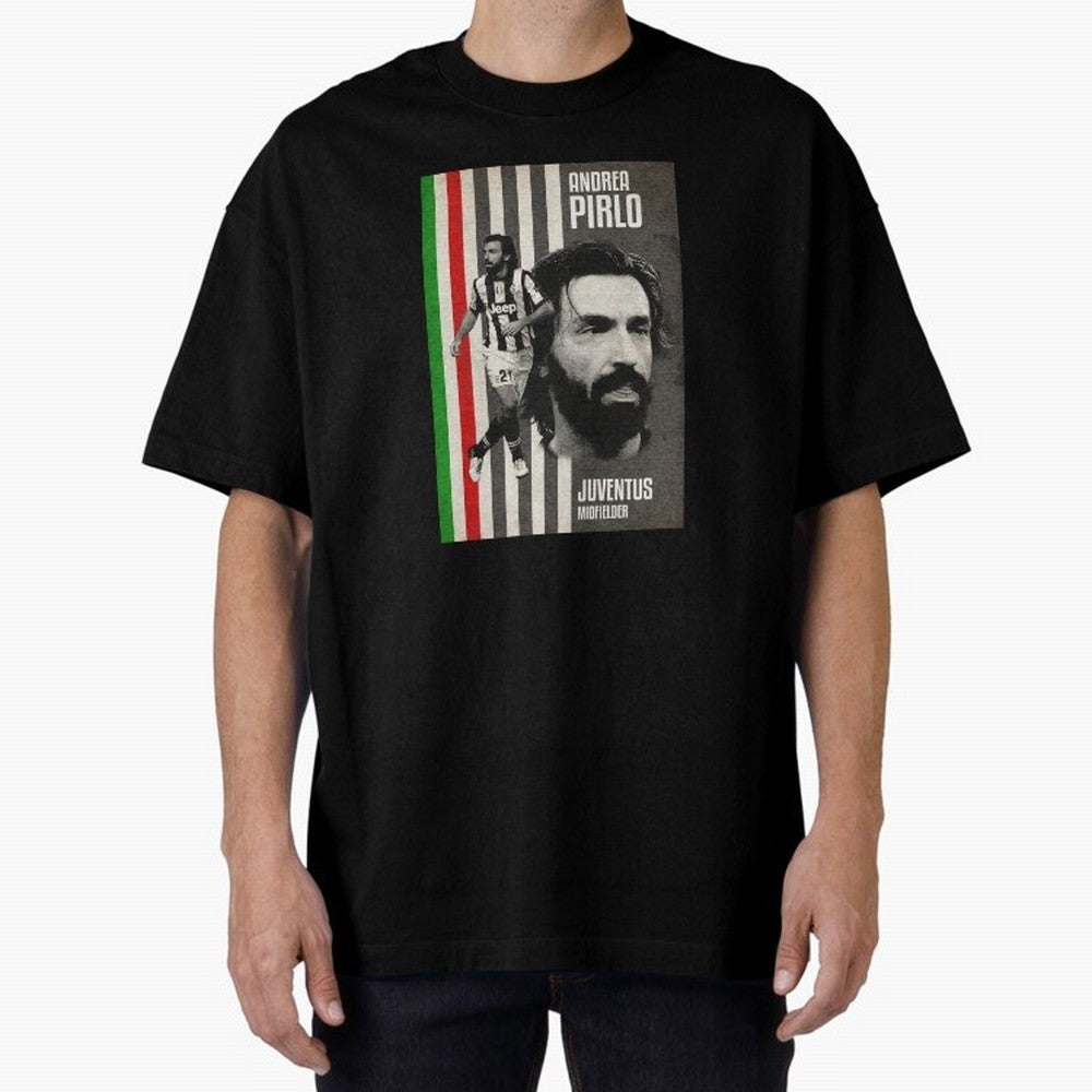 andrea pirlo juventus midfielder Oversized T-Shirt Honor Champions and Dreams in Global Football Passion for FIFA World Cup 2026, Inspired by Cristiano Ronaldo, Haaland and CR7, Spain and Netherlands, Stadium Chants, National Pride, Trophy Dreams