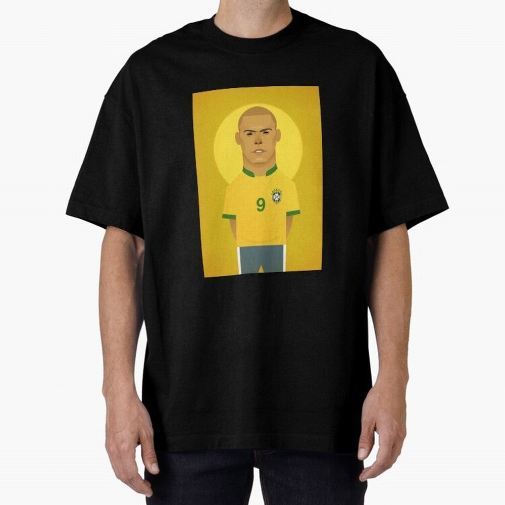 Brazilian Football Player from Milano Oversized T-Shirt Bring Match Day Fire to FIFA World Cup 2026 Group Stage Spirit, Featuring Argentina and Brazil, Mbappe, Match Day Excitement, Supporter Culture, Golden Goals and Global Football Passion; Ideal