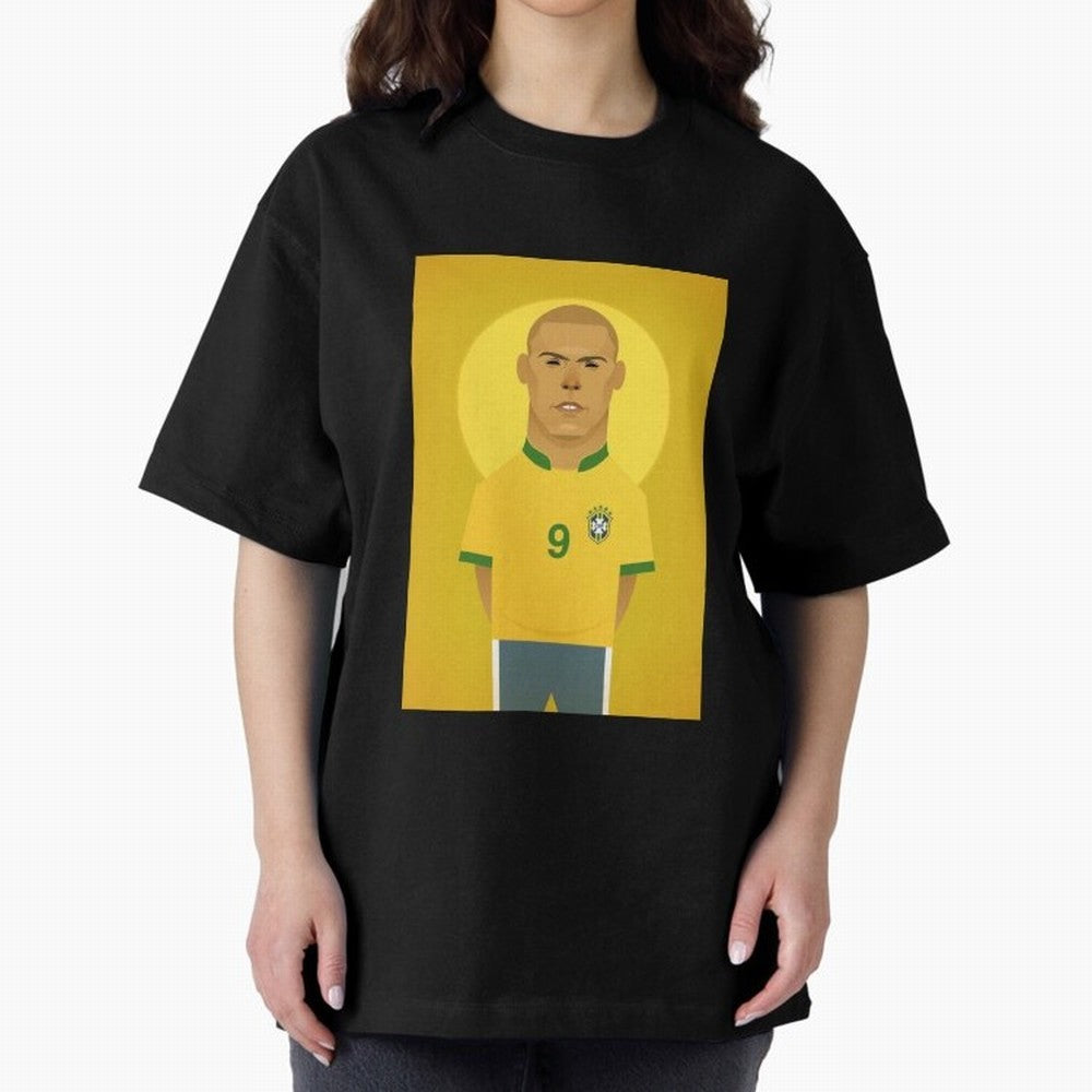 Brazilian Football Player from Milano Oversized T-Shirt Bring Match Day Fire to FIFA World Cup 2026 Group Stage Spirit, Featuring Argentina and Brazil, Mbappe, Match Day Excitement, Supporter Culture, Golden Goals and Global Football Passion; Ideal