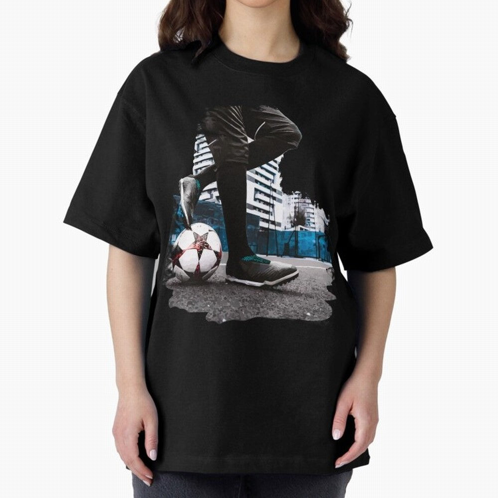 Street Soccer in my Hood Oversized T-Shirt Represent FIFA World Cup 2026 Group Stage for Fans of Neymar and Brazil, Bringing Goal Celebration Energy, Supporter Heritage, Football Icons and Worldwide Tournament Joy; Made for Die Hard Supporters,