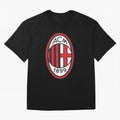 milan black n red Oversized T-Shirt Represent Football Lovers during FIFA World Cup 2026 Group Stage for Fans of Messi, CR7 and Mbappe and Portugal, Bringing Vintage Soccer Flavor, Modern Football Stars, National Flags and Final Night Emotion;