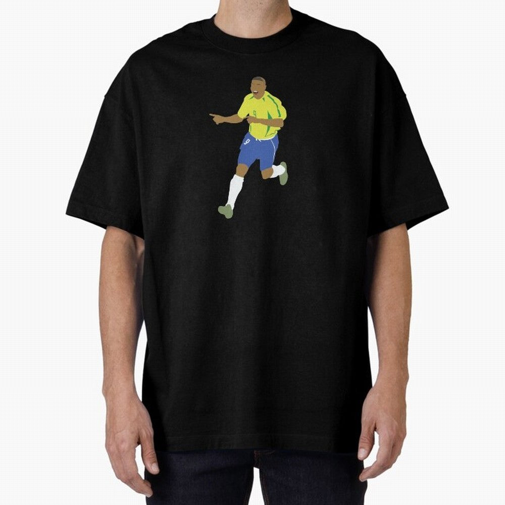 Ronaldo 'Il Fenomeno' Brazil Legend 9 Oversized T-Shirt Celebrate Classic Football Spirit in FIFA World Cup 2026 Group Stage for Fans of Messi and Brazil, Bringing Goal Celebration Energy, Supporter Heritage, Football Icons and Worldwide Tournament