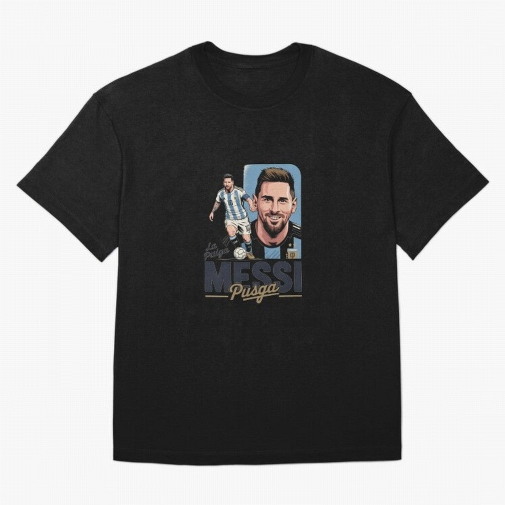 Lionel Messi Argentinian La Pulga Oversized T-Shirt Keep the Match Day Mood of FIFA World Cup 2026 Group Stage for Fans of Messi, Neymar and Mbappe and Spain, Bringing Retro Football Energy, Iconic Rivalries, Trophy Chase Drama and Stadium